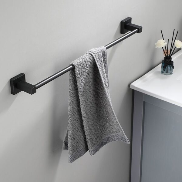 Single Black Towel Hanger