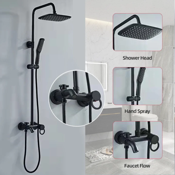 Brimix Black Standard Shower Mixer - Image 2