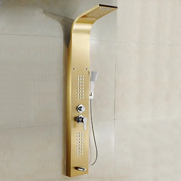 Luxury Gold Steel Shower Panel