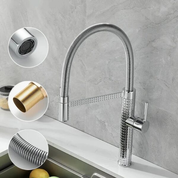 Chrome Executive Full-Chain Kitchen Sink Mixer - Image 2